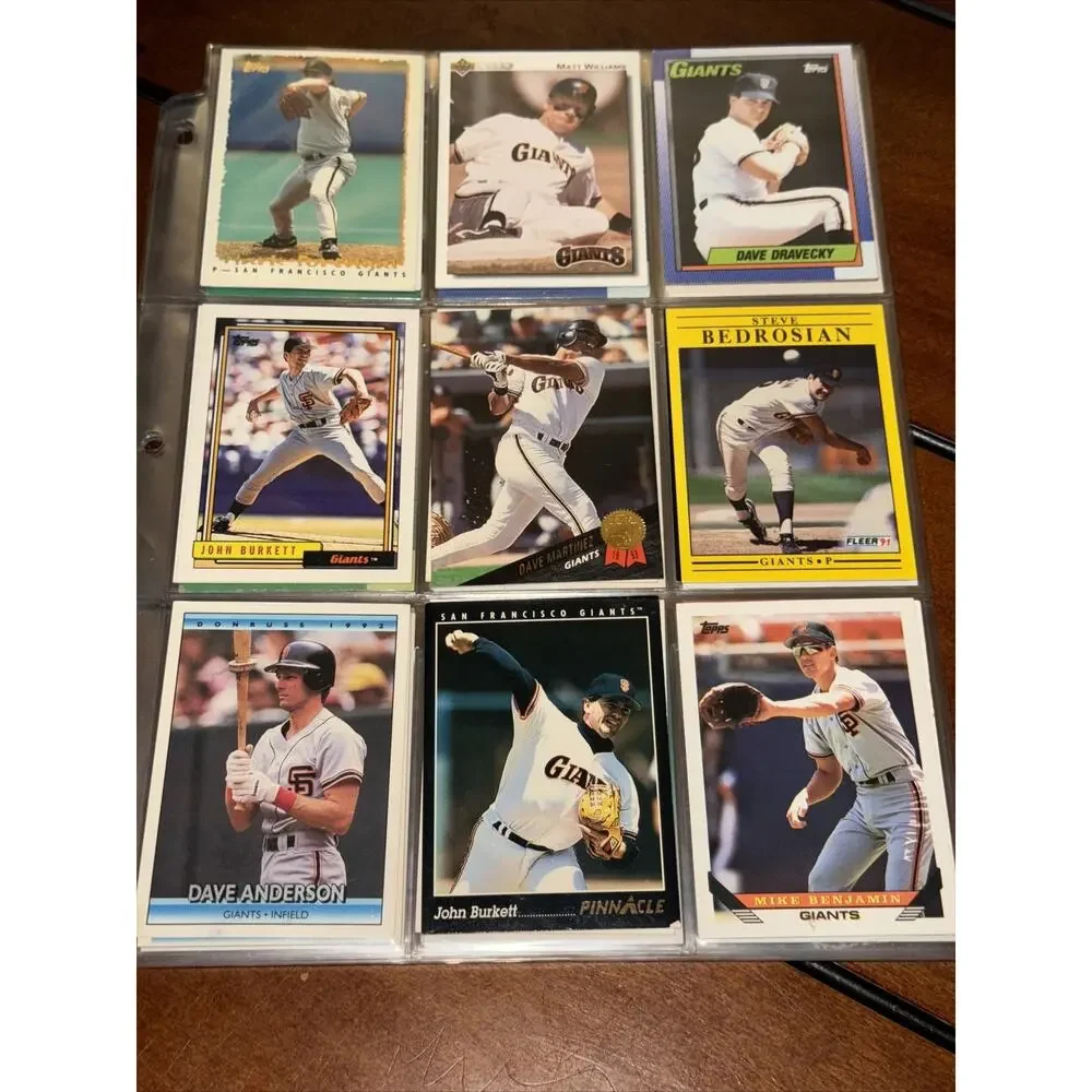 San Francisco Giants Baseball Cards Barry Bonds Gary Carter Will Clark tapp